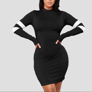 “Ebony” Long Sleeve Casual Mini Dress